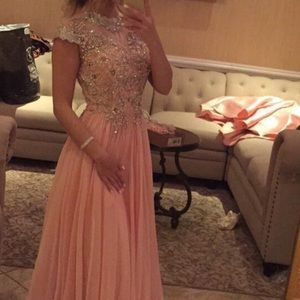 Pink/peach long dress